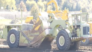 Terex Twin Motor Scraper working