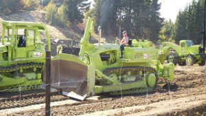 Euclid and Terex Bulldozers and Scrapers working - Wheels at Wanaka 2023 Earthmoving Practice Day