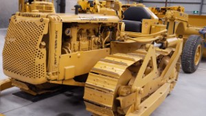 Vintage Caterpillar D4 Bulldozer and Cat No.40 Towed Scraper