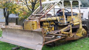 Old Caterpillar CAT D4 Bulldozer with Cab in Wakefield