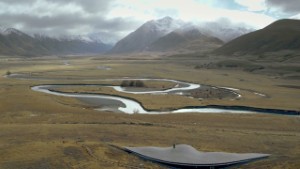 Drone footage of the scenic Lindis Pass in Central Otago New Zealand