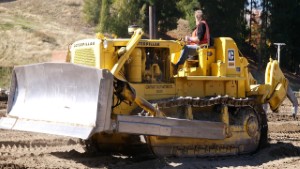 Classic Caterpillar D8H Bulldozer Operating in Wanaka