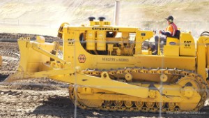 Caterpillar D9 Series E Cable Bulldozer working