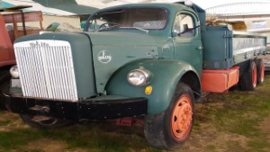 Vintage White Dump Truck