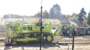 Vintage Euclid and Terex Scrapers and Bulldozers Working