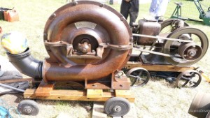 1916 International Mogul 2 1/2hp Stationary Engine with an 1870s-era Schiele Union Industrial Fan