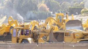 Old Caterpillar International and WABCO Earthmovers Working