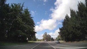 Driving from Ashburton to Rakaia in Canterbury New Zealand