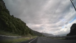 Driving from Kaiapoi to Kaikoura in Canterbury New Zealand