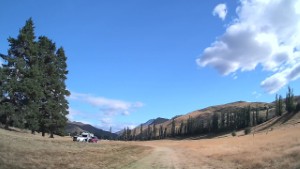 Driving around the St Bathans Domain DOC Campsite in Otago