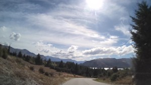 Driving Dublin Bay Road to Dublin Bay in Albert Town Otago