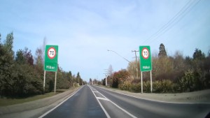 Driving SH1 from Waihola to Milton in Otago New Zealand