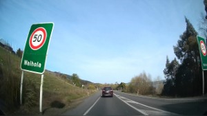 Driving SH1 from Allanton to Waihola in Otago New Zealand