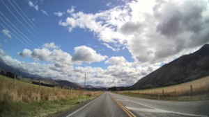 Driving from Lumsden to Lowther in Southland New Zealand