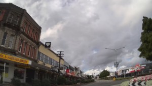 Driving through Gore in Southland New Zealand