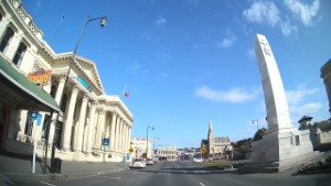 Driving SH1 from Glenavy to Oamaru in Otago New Zealand