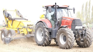 2016 Case IH Puma 165 CVT Tractor Running an Elho Rock Picker