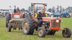 Vintage British Made Tractor Parade at the 2024 Wheat and Wheels Rally