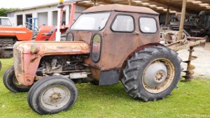 1960 Massey Ferguson 35 Tractor with Post Hole Attachment