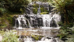 Purakaunui Falls Waterfall in the Catlins in Otago New Zealand