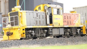 KiwiRail Shunter DSG 3020 Moving Freight Wagons in Edendale New Zealand