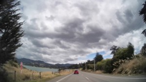 Driving to Waitati next to Blueskin Bay in Otago New Zealand