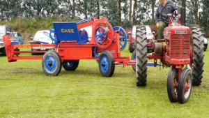 1941 McCormick Farmall H Tractor Towing a 1936 Case Hay Baler