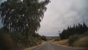Driving from Pukerau to East Gore in Southland New Zealand