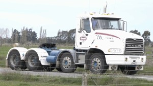 2009 Mack CMMR Granite Truck heading to the 2024 Horsepower Rally